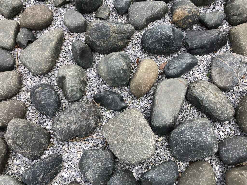 Beach Pebbles Black closeup